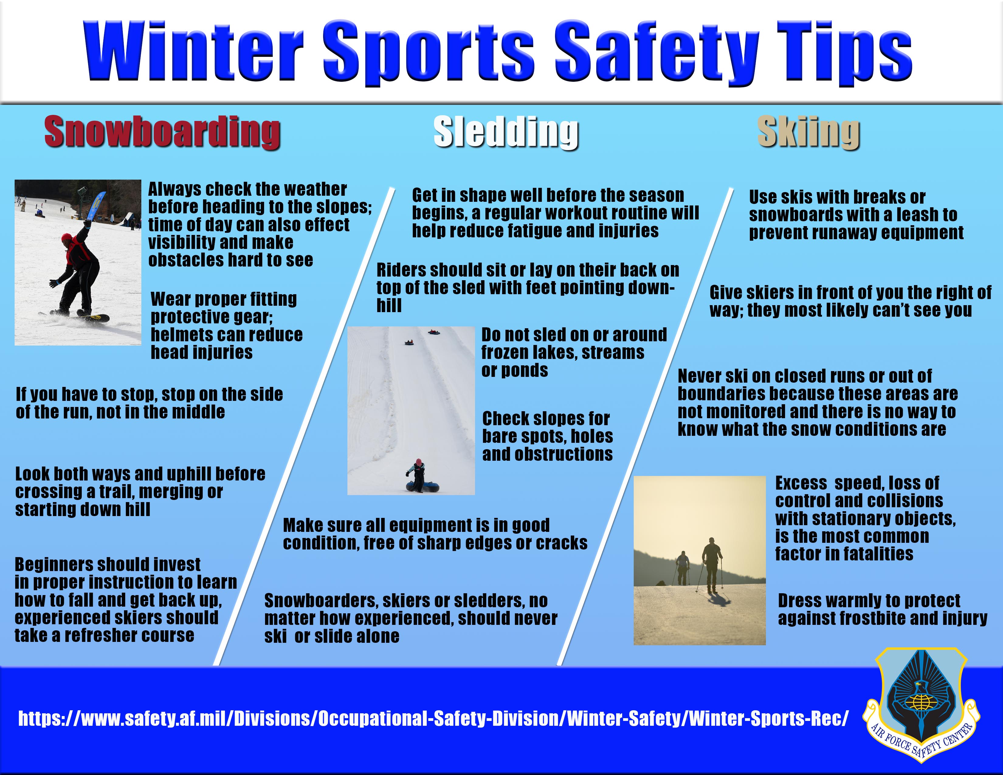 Winter Sports Safety Tips Poster